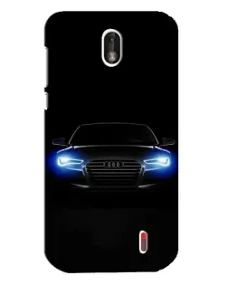 Чехол для Nokia 1 с картинкой «Audi в неоне»