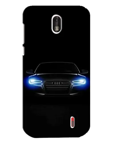 Чехол для Nokia 1 с картинкой «Audi в неоне»
