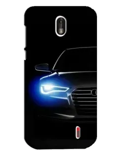 Чехол для Nokia 1 с картинкой «Неоновый взгляд Audi»