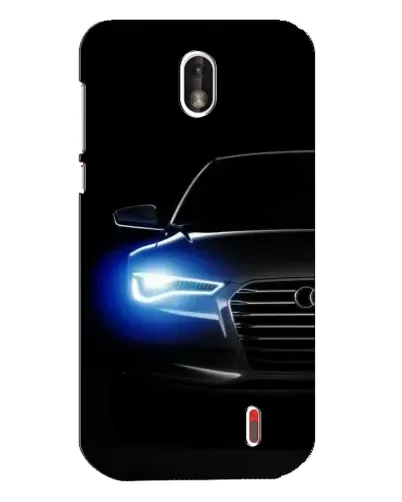Чехол для Nokia 1 с картинкой «Неоновый взгляд Audi»