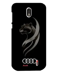 Чехол для Nokia 1 с картинкой «Графика — пантера и Audi»