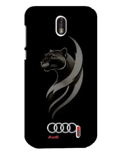 Чехол для Nokia 1 с картинкой «Графика — пантера и Audi»