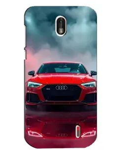Чехол для Nokia 1 с картинкой «Audi RS — красный стиль»