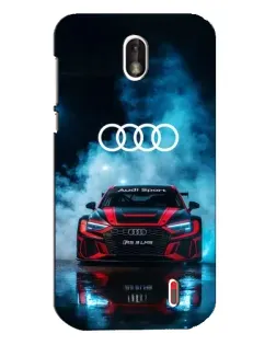 Чехол для Nokia 1 с картинкой «Audi Sport — неон»