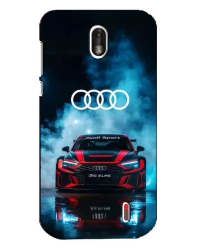 Чехол для Nokia 1 с картинкой «Audi Sport — неон»