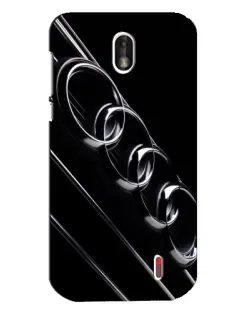 Чехол для Nokia 1 с картинкой «Audi — абстрактные кольца»