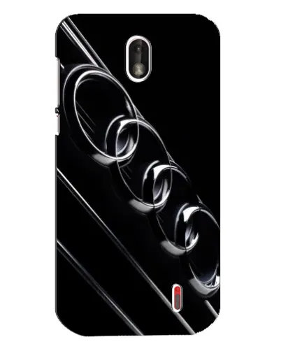 Чехол для Nokia 1 с картинкой «Audi — абстрактные кольца»