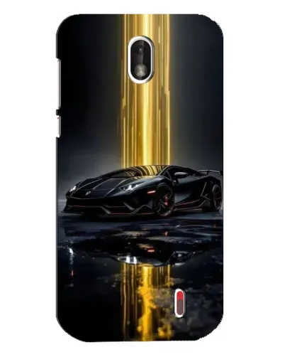 Чехол для Nokia 1 с картинкой «Ночной Lamborghini драйв»