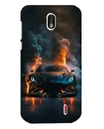 Чехол для Nokia 1 с картинкой «Lamborghini дымная эстетика»