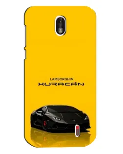 Чехол для Nokia 1 с картинкой «Lamborghini Huracan черный»