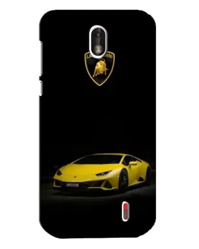 Чехол для Nokia 1 с картинкой «Lamborghini желтый акцент»