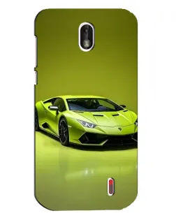 Чехол для Nokia 1 с картинкой «Салатовый Lamborghini Huracan»