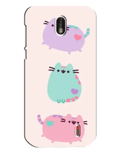 Чохол для Nokia 1 з картинкою «Pusheen тріо»