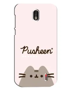 Чохол для Nokia 1 з картинкою «Pusheen логотип»