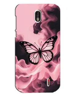 Чохол для Nokia 1 з картинкою «Метелик у диму»