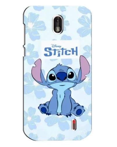 Чехол для Nokia 1 с картинкой «Stitch среди цветов»