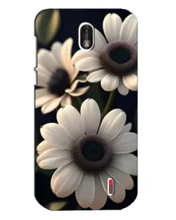 Чохол для Nokia 1 з картинкою «Білі маргаритки макро»