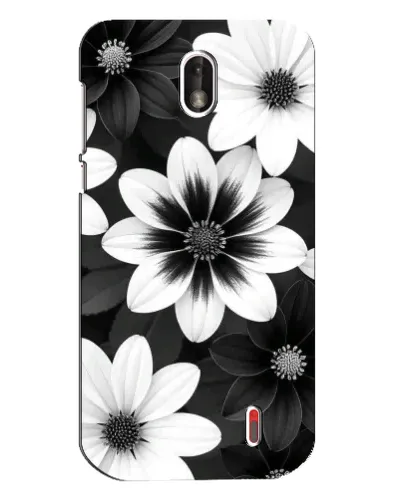 Чохол для Nokia 1 з картинкою «Монохромні айстри»
