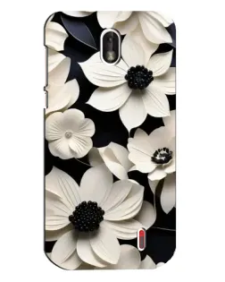 Чохол для Nokia 1 з картинкою «Об'ємні білі квіти»