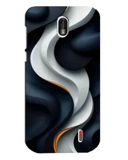 Чохол для Nokia 1 з картинкою «Об'ємні чорно-білі стрічки»