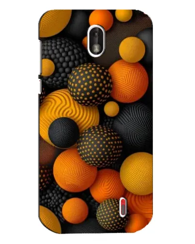 Чохол для Nokia 1 з картинкою «Об'ємні помаранчеві сфери»
