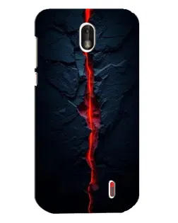 Чохол для Nokia 1 з картинкою «Червона лавова тріщина»