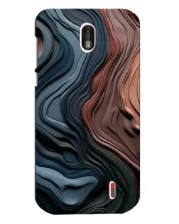 Чохол для Nokia 1 з картинкою «Кольорові хвилі каньйону»
