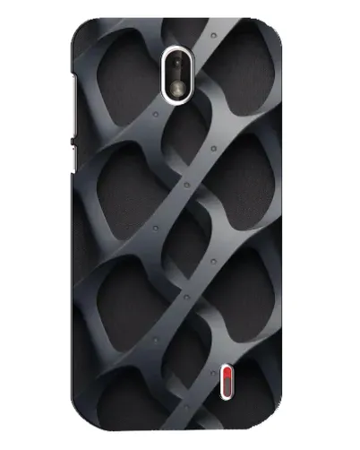 Чохол для Nokia 1 з картинкою «Об'ємне сіре плетіння»