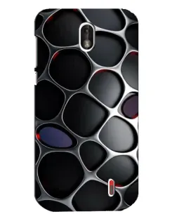 Чохол для Nokia 1 з картинкою «Об'ємна темна решітка»