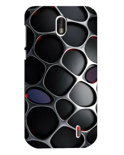 Чохол для Nokia 1 з картинкою «Об'ємна темна решітка»