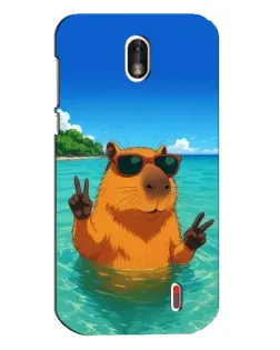Чехол для Nokia 1 с картинкой «Морская капибара»