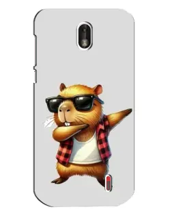 Чехол для Nokia 1 с картинкой «Капибара рэпер даб»