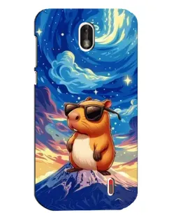 Чехол для Nokia 1 с картинкой «Капибара Ван Гога»