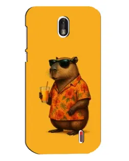 Чехол для Nokia 1 с картинкой «Капибара на отдыхе»