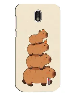 Чехол для Nokia 1 с картинкой «Башня из капибар»