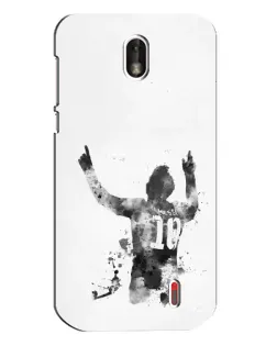 Чохол для Nokia 1 з картинкою «Чорно-білий силует Мессі» Чохол для Nokia 1 з картинкою «Чорно-білий силует Мессі»