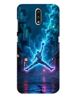 Чехол для Nokia 2.3 с картинкой «Jordan Gold Jumpman»