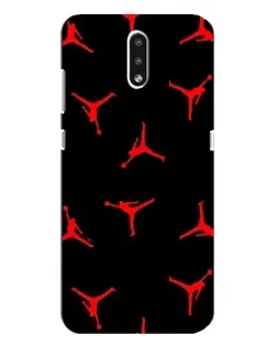 Чехол для Nokia 2.3 с картинкой «Jordan Red Pattern»