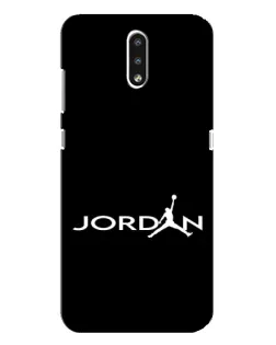 Чехол для Nokia 2.3 с картинкой «Jordan White Logo»