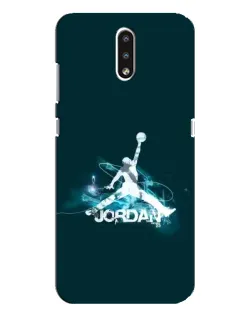 Чехол для Nokia 2.3 с картинкой «Jordan Blue Fire»