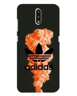 Чехол для Nokia 2.3 с картинкой «Оранжевый дым Adidas»