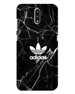 Чехол для Nokia 2.3 с картинкой «Белый мрамор Adidas»