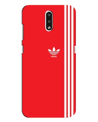 Чехол для Nokia 2.3 с картинкой «Красный минимализм Adidas»