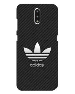 Чехол для Nokia 2.3 с картинкой «Adidas Карбоновая текстура»