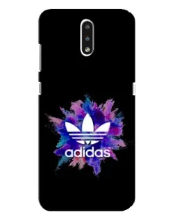 Чехол для Nokia 2.3 с картинкой «Взрыв красок Adidas»