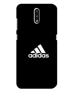 Чехол для Nokia 2.3 с картинкой «Черная классика Adidas»