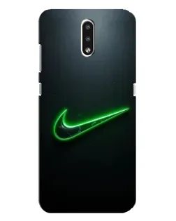 Чехол для Nokia 2.3 с картинкой «Неоновый контур Nike»