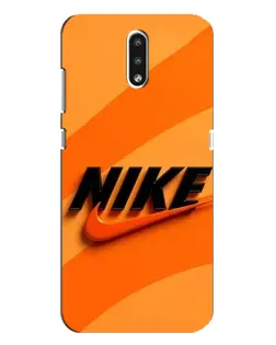 Чехол для Nokia 2.3 с картинкой «Оранжевый драйв Nike»