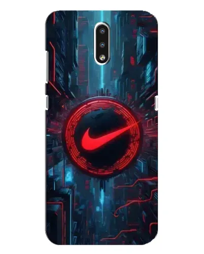 Чехол для Nokia 2.3 с картинкой «Техногенный стиль Nike»