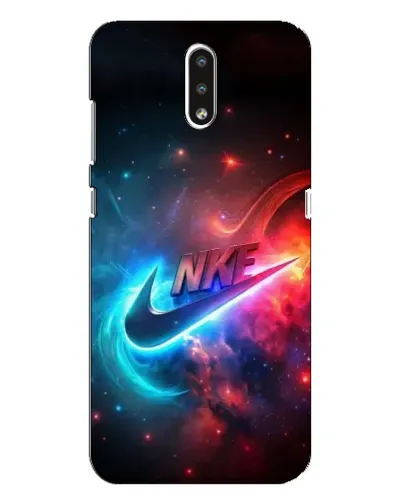 Чехол для Nokia 2.3 с картинкой «Огненный логотип Nike»